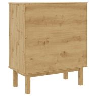 Шкаф с чекмеджета OTTA кафяво и сиво 76,5x39,5x90 см бор масив