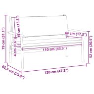 Градинска пейка Кремаво Бяло Солидно акациево дърво