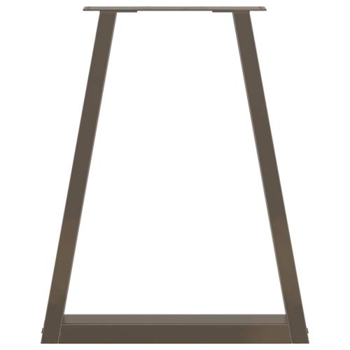 Крака за трапезна маса, V-образни, 2 бр., естествена стомана, 50 x (72-73,3) см, стомана