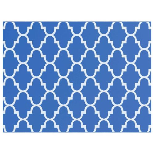 Външен килим ARAKIL Синьо и бяло 400 × 300 cm 50% Полипропилен