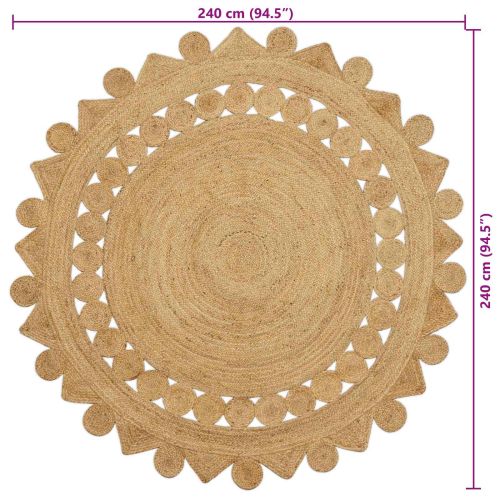 Килими за помещение Правоъгълна Кафяво Ø 240 см юта