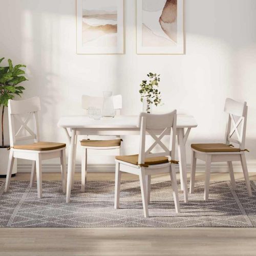 Възглавници за седалки 4 pcs Кафяво 40 x 40 x 3 cm Кадифе