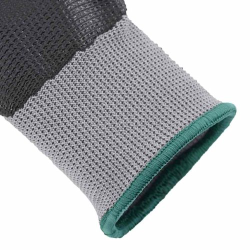 Работни ръкавици 12 pcs Сив и черен 11 / XXL Полиестер