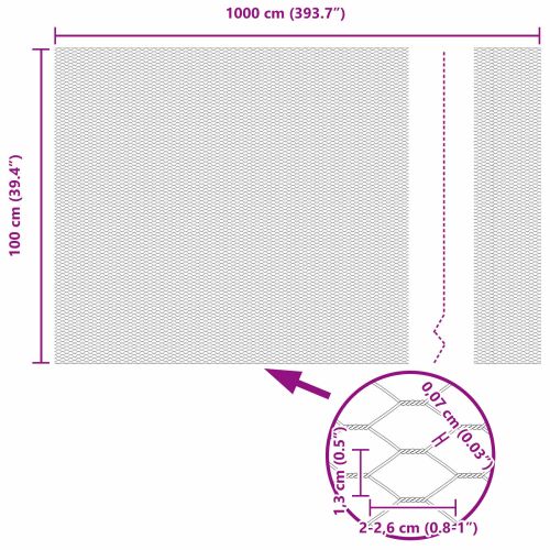 Шестоъгълна ограда Зелен 1 x 10 m ПВЦ