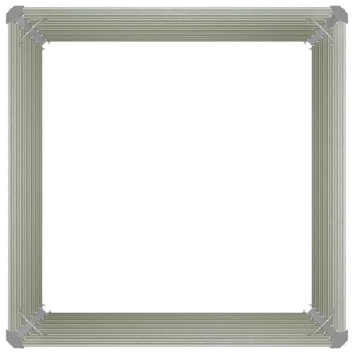 Повдигната леха, кафява, 100x100x77 см, поцинкована стомана