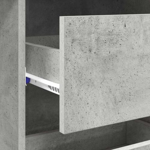 Бюро Циментено сиво Инженерна дървесина 90 x 37.5 x 75 см