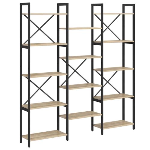 Рафт за книги Сонома дъб 156 x 25 x 167 см Инженерно дърво