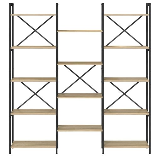 Рафт за книги Сонома дъб 156 x 25 x 167 см Инженерно дърво