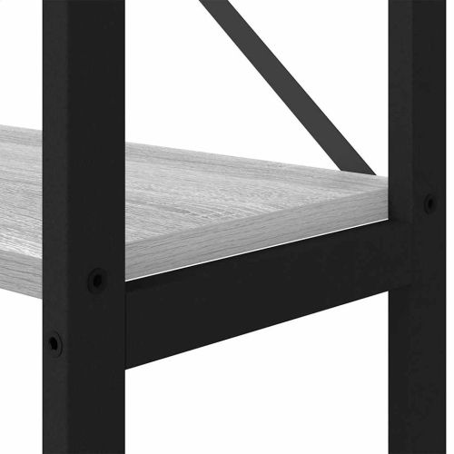 Рафт за книги Сив сонома 156 x 25 x 167 см Инженерно дърво