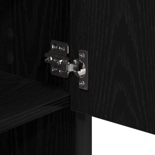 Комплект мебели за баня с рафт 3 pcs Черния дъб Инженерно дърво