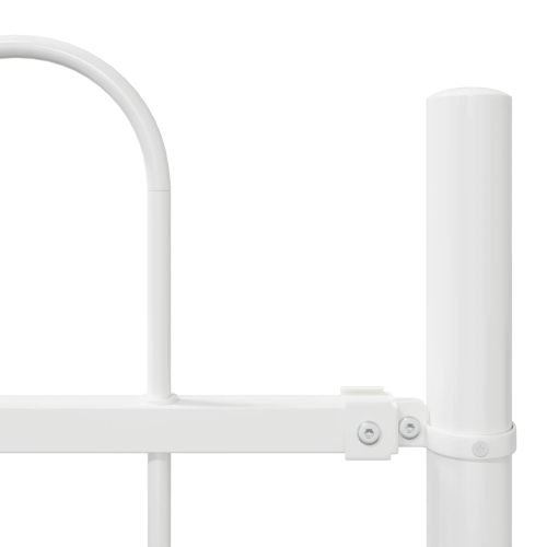 Градска ограда 4 pcs Бяло 6,8 x 0,8 м Прахово боядисана стомана