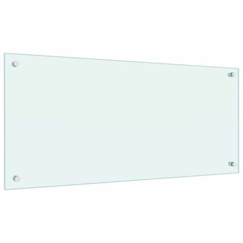 Кухненски гръб 2 pcs Бяло 90 x 40 cm закалено стъкло