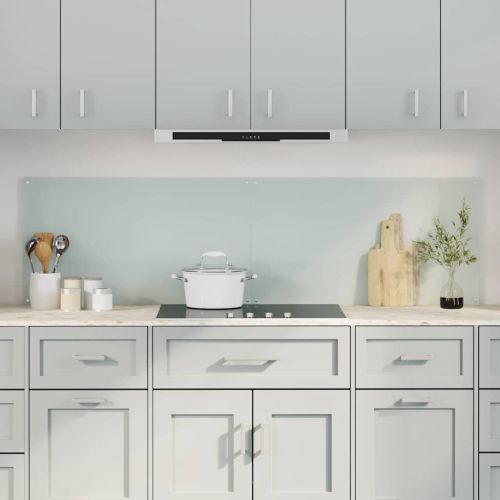 Кухненски заден панел 2 pcs Бяло 90 x 50 cm закалено стъкло