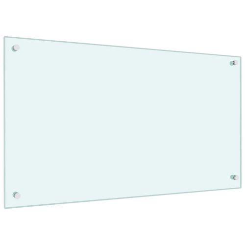Кухненски гръб 2 pcs Бяло 90 x 50 cm закалено стъкло