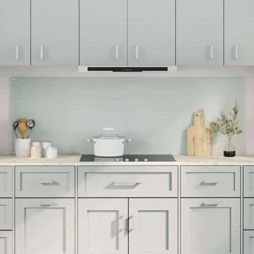 Кухненски заден панел 2 pcs Бяло 90 x 60 cm закалено стъкло