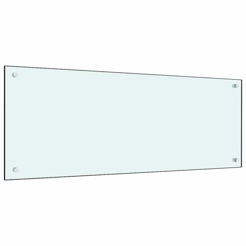 Кухненски гръб 2 pcs Бяло 100 x 40 cm закалено стъкло