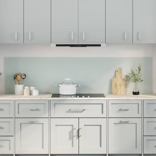 Кухненски заден панел 2 pcs Бяло 100 x 50 cm закалено стъкло