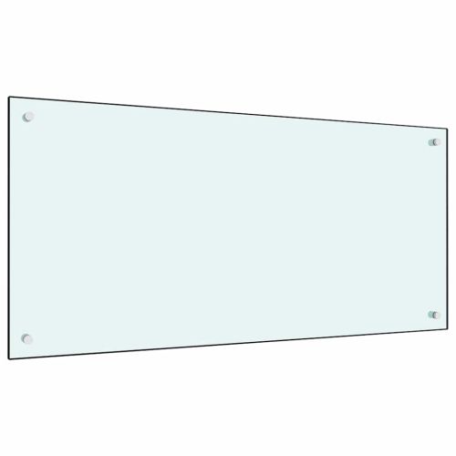 Кухненски гръб 2 pcs Бяло 100 x 50 cm закалено стъкло