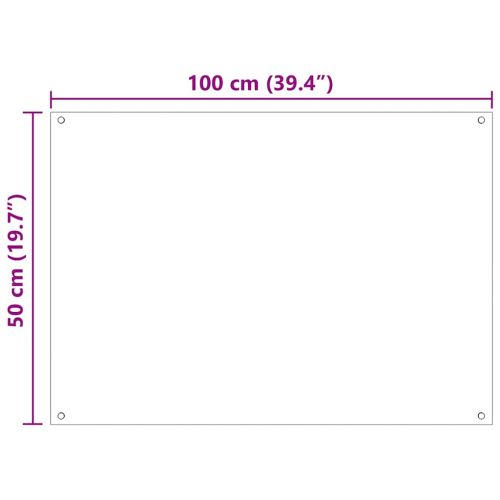 Кухненски гръб 2 pcs Бяло 100 x 50 cm закалено стъкло