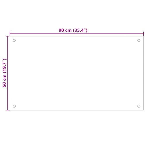 Кухненски гръб 2 pcs Прозрачен 90 x 50 cm закалено стъкло