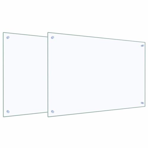 Кухненски заден панел 2 pcs Прозрачен 90 x 60 cm