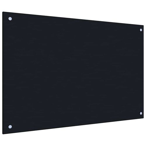 Кухненски гръб 2 pcs Черно 90 x 60 cm закалено стъкло