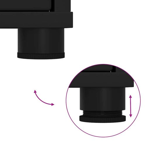 Шкаф за баня с рафт Черно 30,5 x 30 x 101 см Инженерно дърво