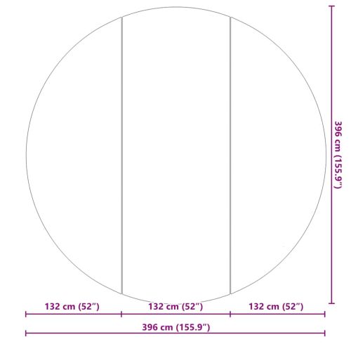 Подложка за басейни светлосива Ø396 см полиестерен геотекстил