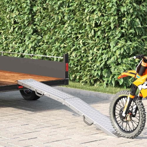 Сгъваема рампа 200кг на рампа Сребрист 186 x 23 x 4,5 см
