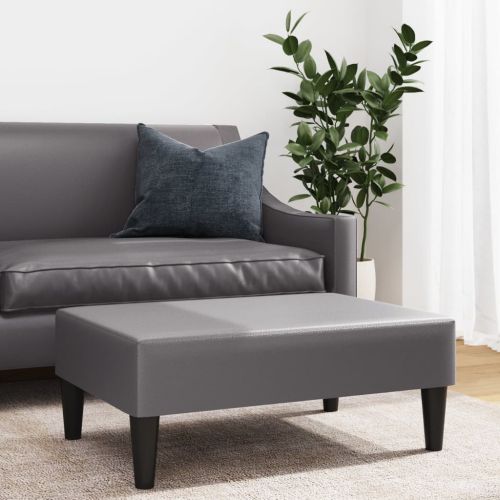 Табуретка, сива, 77x55x31 см, изкуствена кожа