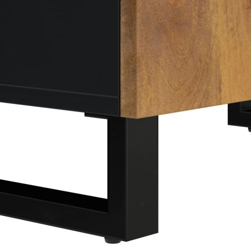 Комплект мебели за баня, 3 части, масивна мангова дървесина