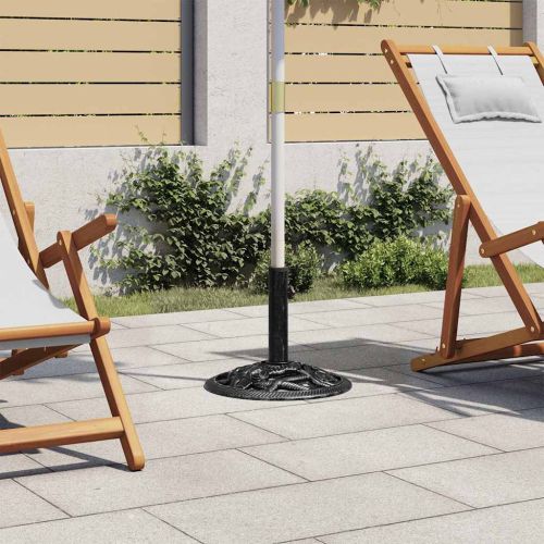 Поставка за чадър, черна, 40x40x32 см, чугун