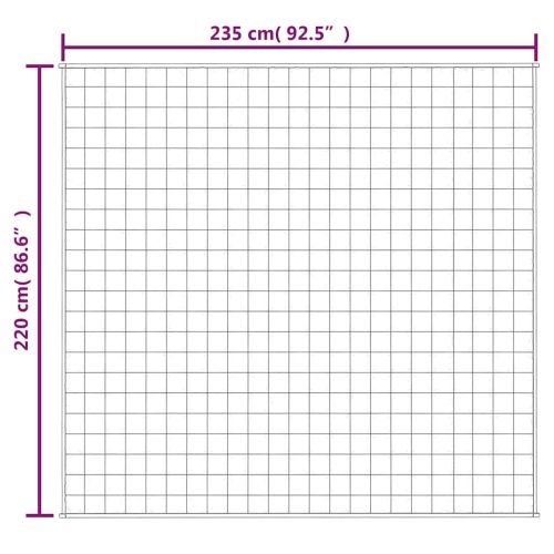 Утежнено одеяло сиво 220x235 см 15 кг плат