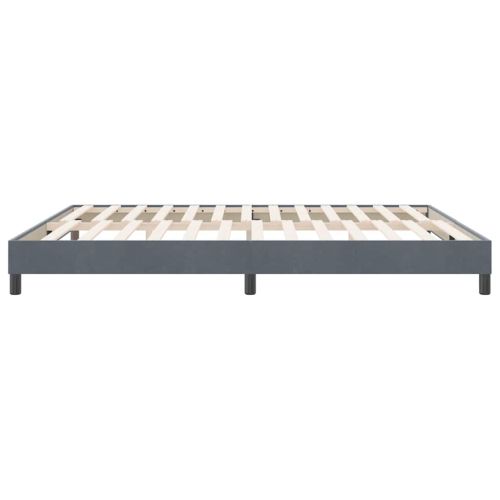 Box Spring легло без матрак Тъмно сиво 180x210 cm Кадифе