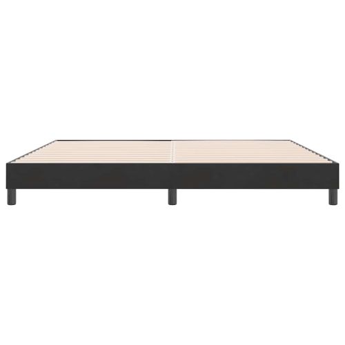 Box Spring Легло без матрак Черно 180x210 cm Кадифе