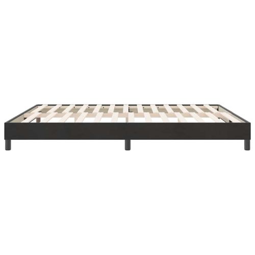 Box Spring Легло без матрак Черно 180x210 cm Кадифе