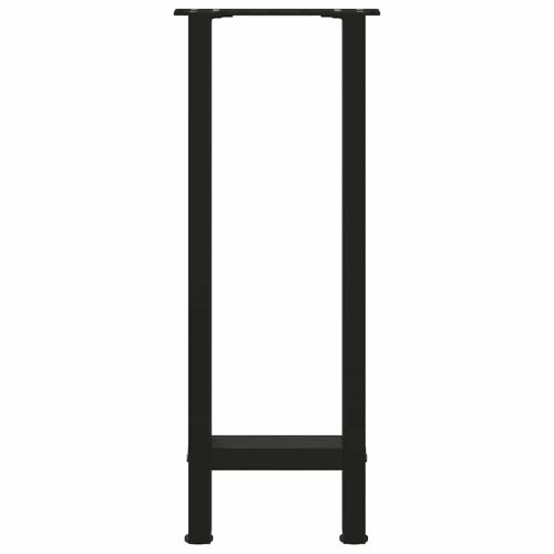 Крака за конзолна маса, черни, 2 бр., 28 x (72-73) см, стомана