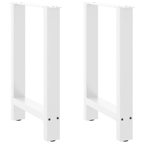 Крака за трапезна маса, бели, 2 бр., 50 x (72-73) см, стомана