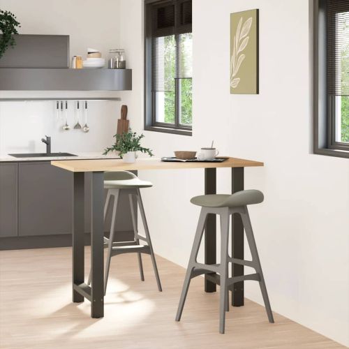 Крака за бар маса, антрацит, 2 бр., 60 x (100-101) см, стомана