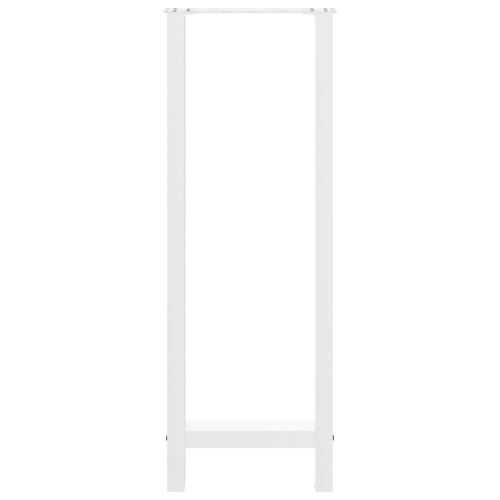 Крака за бар маса, бели, 2 бр., 50 x (110-111) см, стомана