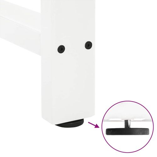 Крака за бар маса, бели, 2 бр., 50 x (110-111) см, стомана