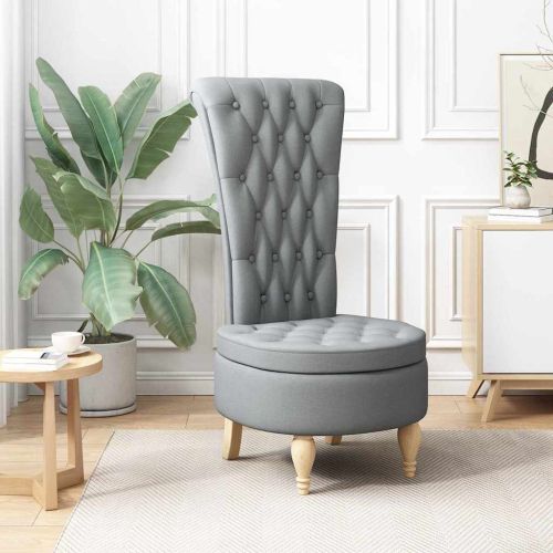 Стол с тапицерия Светлосиво 56,5 x 70 x 110 см текстил