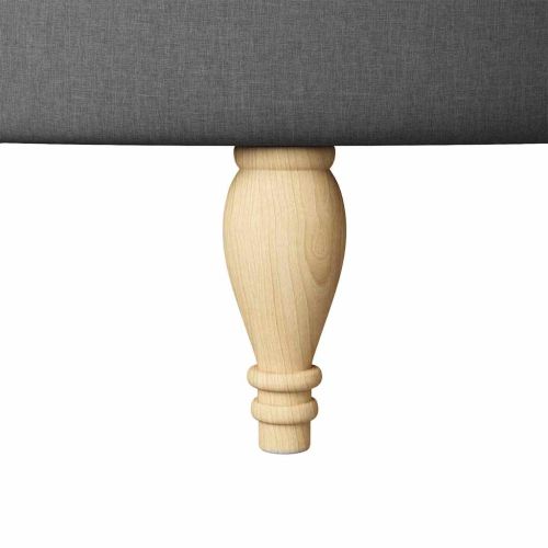 Стол с тапицерия Тъмен сив 56,5 x 70 x 110 см текстил