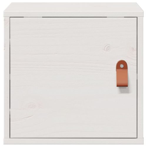 Стенни шкафове, 2 бр, бели, 31,5x30x30 см, бор масив