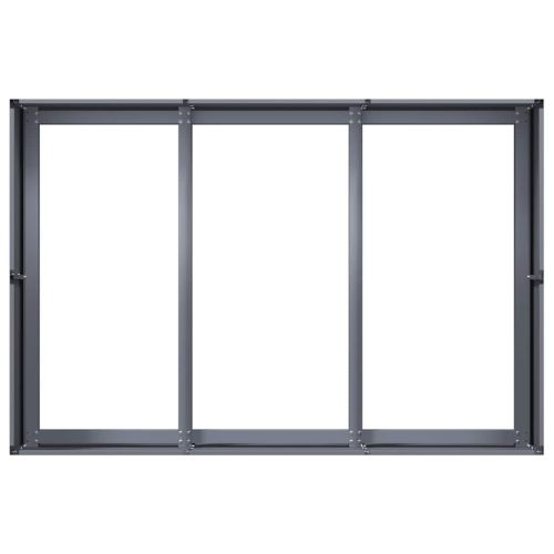 Кашпа, антрацит, 120x80x40 см, стомана