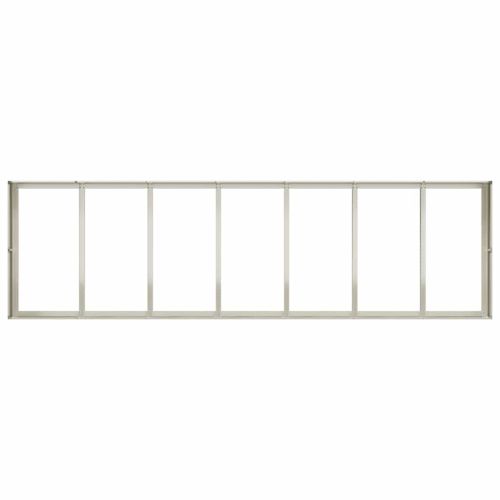 Кашпа, бяла, 280x80x40 см, стомана