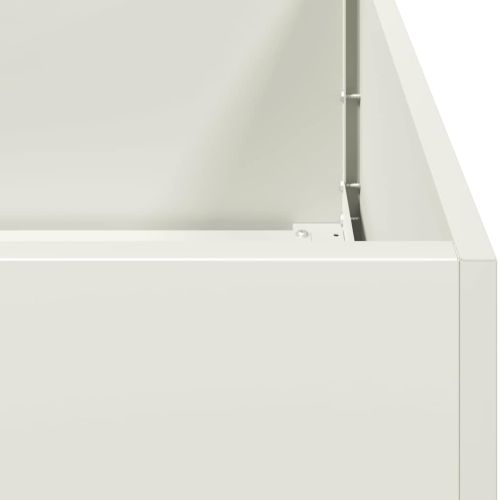 Кашпа, бяла, 280x80x40 см, стомана