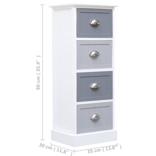 Страничен шкаф 35x30x90 см дърво пауловния