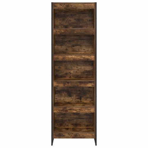 Шкаф за книги 2 pcs Димящ дъб 80 x 30 x 155 см Инженерно дърво