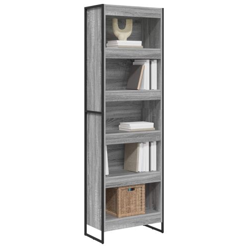 Шкаф за книги 2 pcs Сив Сонома 60 x 30 x 189,5 см